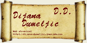 Dijana Dumeljić vizit kartica